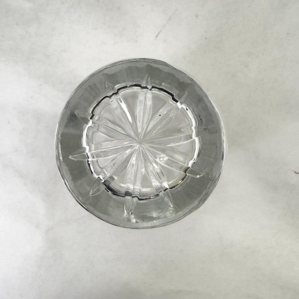 Vintage Lead Crystal Glass Vase Whirling Pinwheel Star
