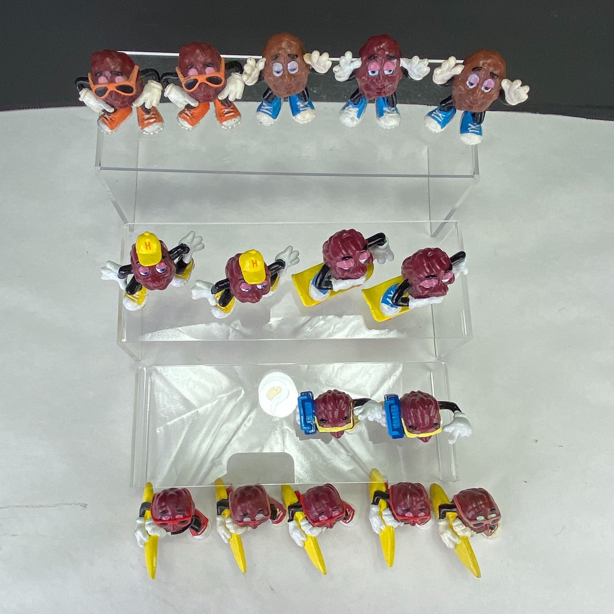 Vintage California Raisins Figurines Beach and Sports Mixed Lot of 16