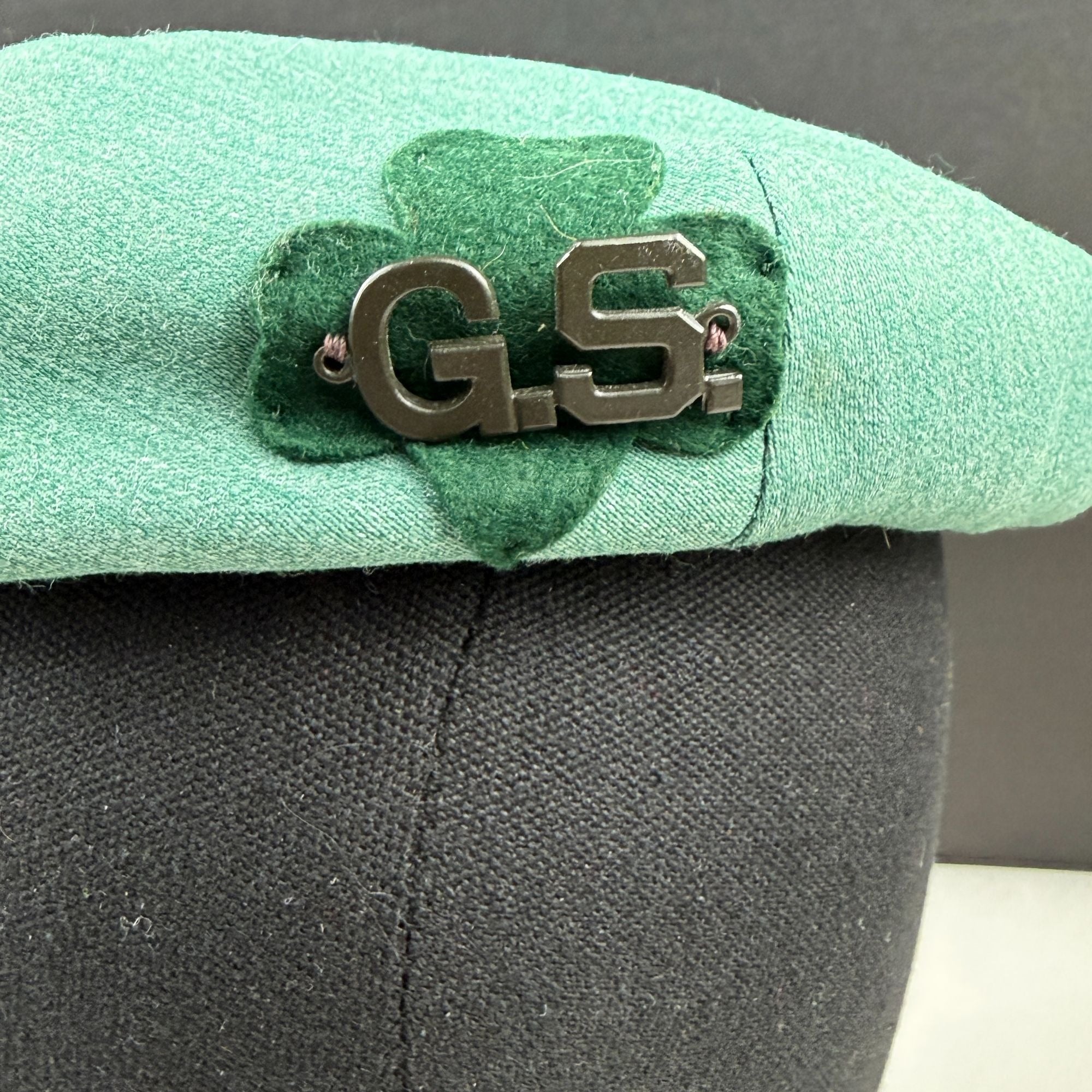 Vintage Girl Scouts Green Beret Size Medium