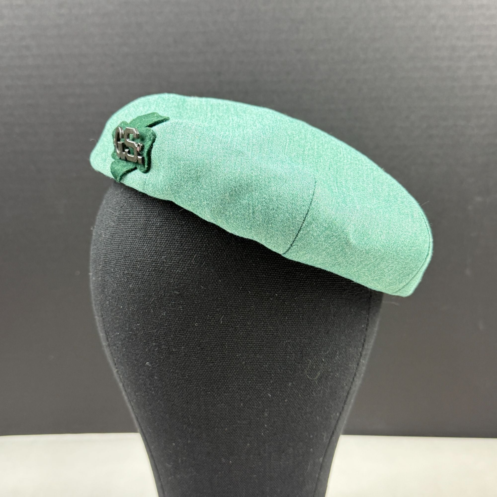 Vintage Girl Scouts Green Beret Size Medium