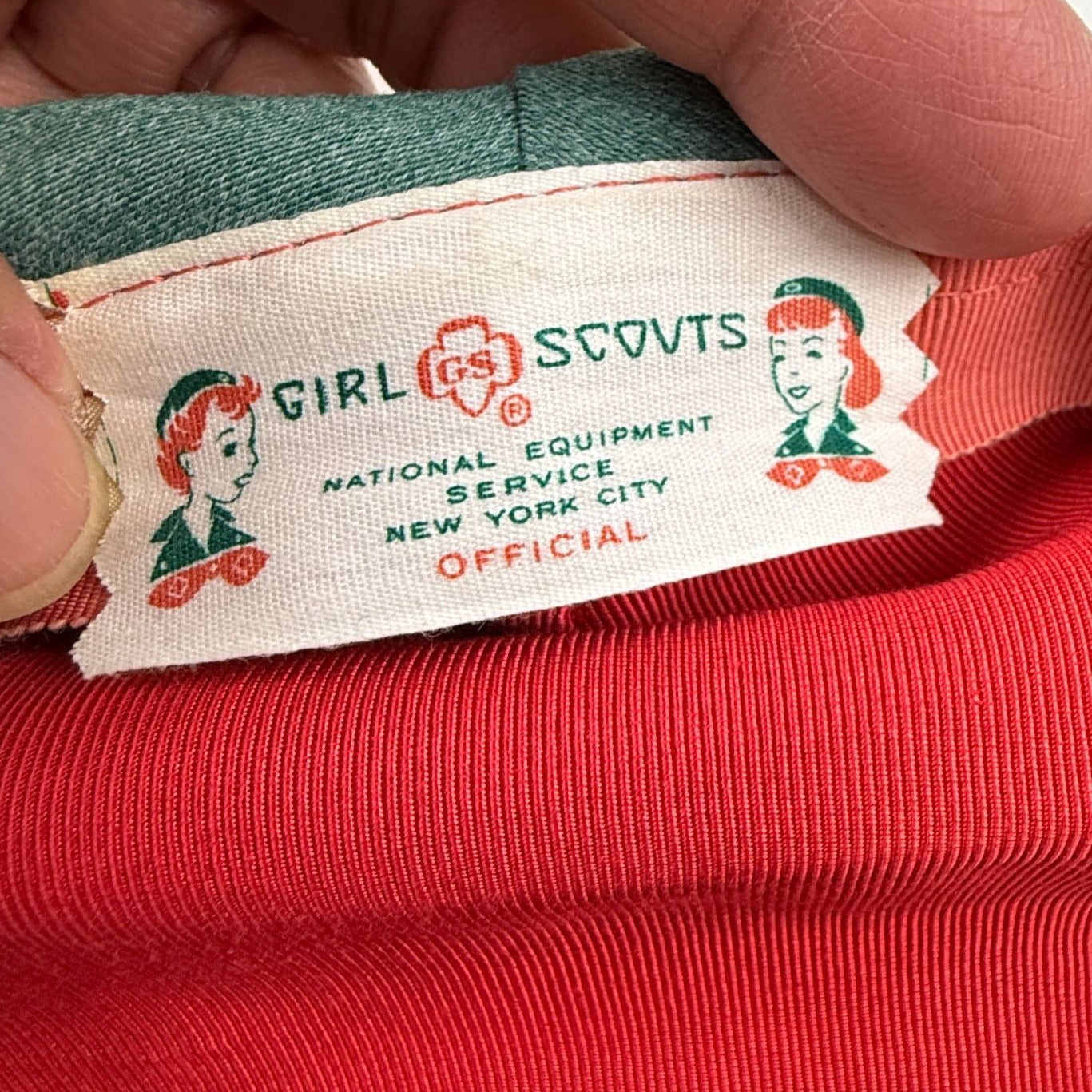 Vintage Girl Scouts Green Beret Size Medium