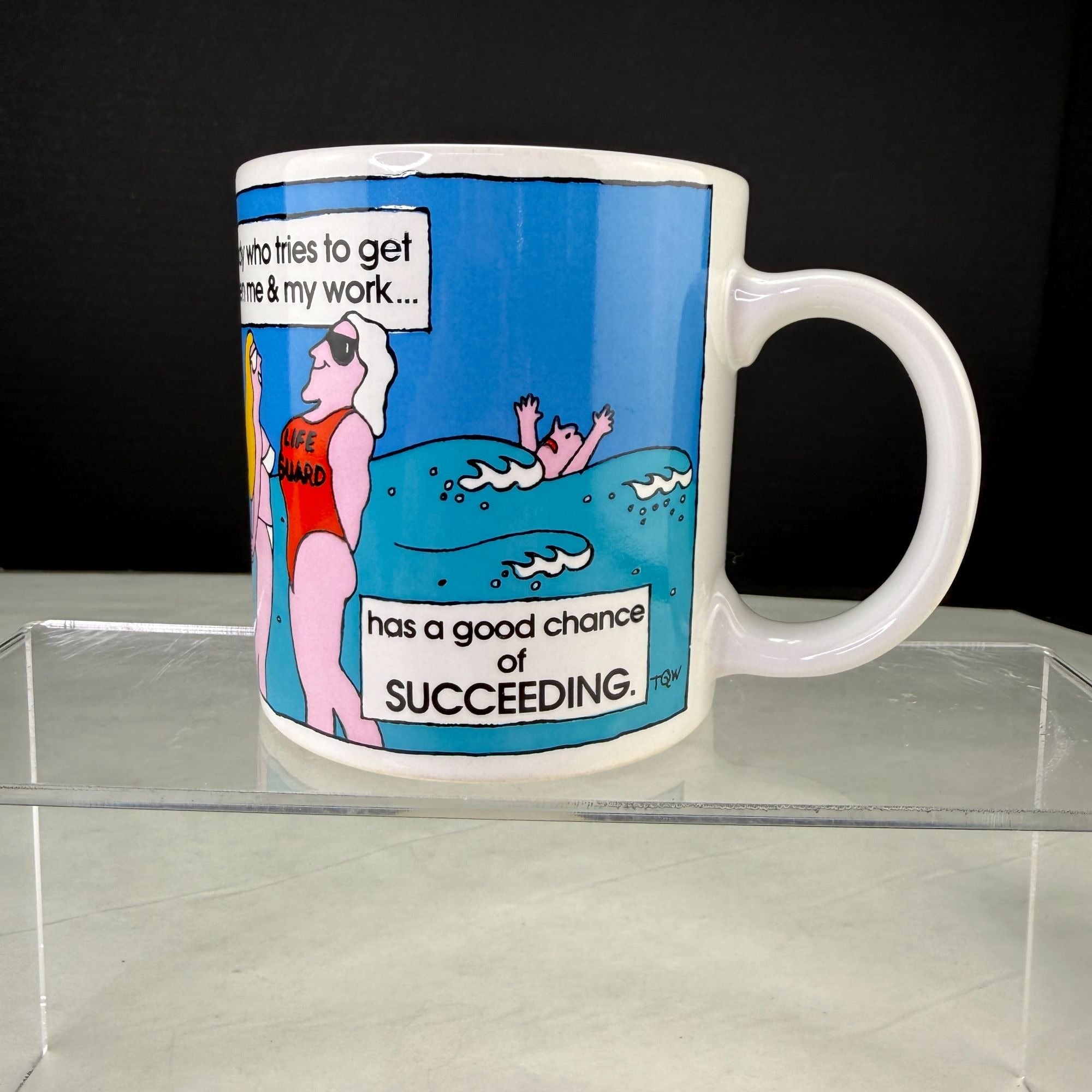 Vintage Ashleigh Brilliant Thoughts Life Guard Work Coffee Mug 1977
