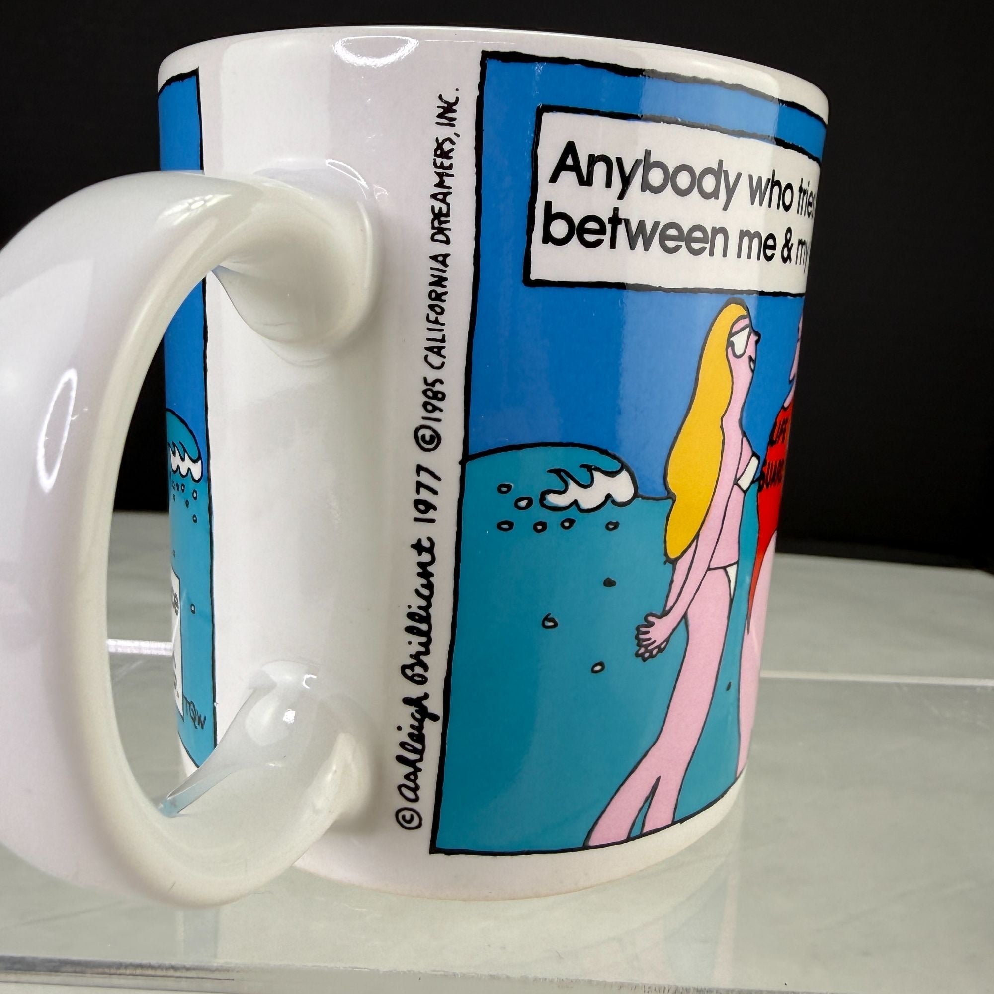 Vintage Ashleigh Brilliant Thoughts Life Guard Work Coffee Mug 1977
