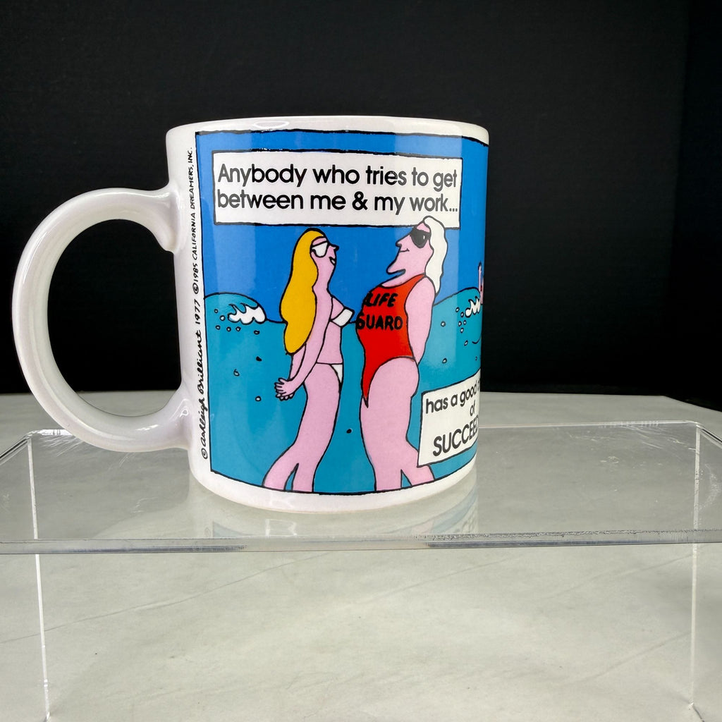 Vintage Ashleigh Brilliant Thoughts Life Guard Work Coffee Mug 1977