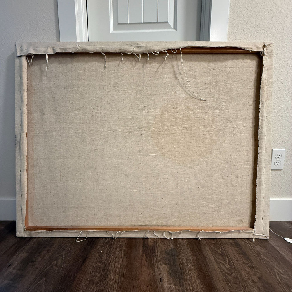 Vintage Maridadi West Grasslands Hand Painted Fabric Wall Art