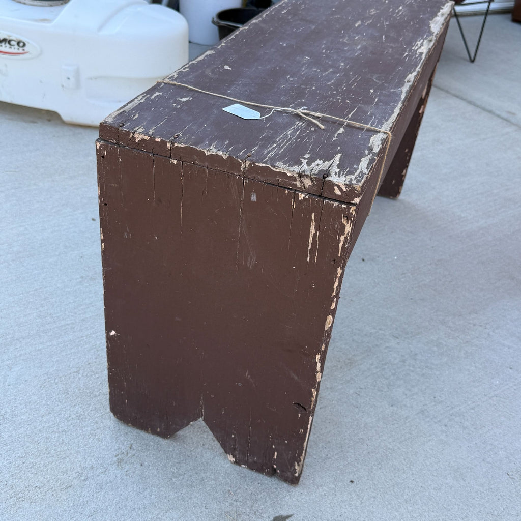 Vintage Handmade Shabby Rustic Farmhouse Wood Bench