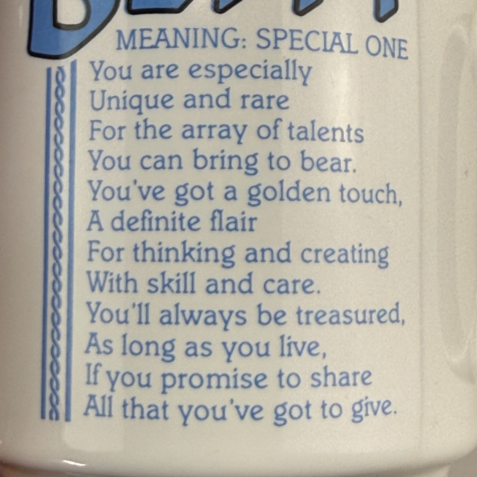 Vintage Papel Poetry Marci G Betty 10 ounce Coffee Cup Mug