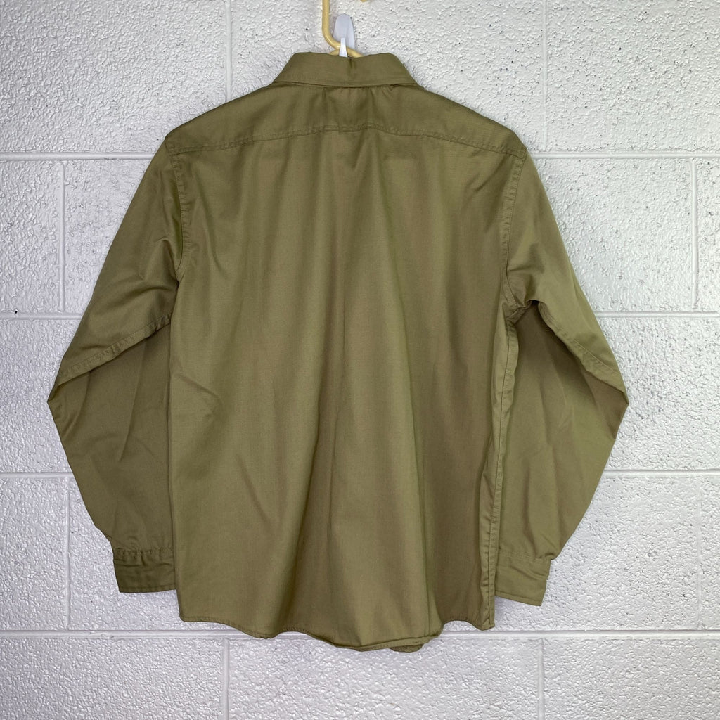 OshKosh B'Gosh Best Prest Long Sleeve Khaki Size 15.5 Short