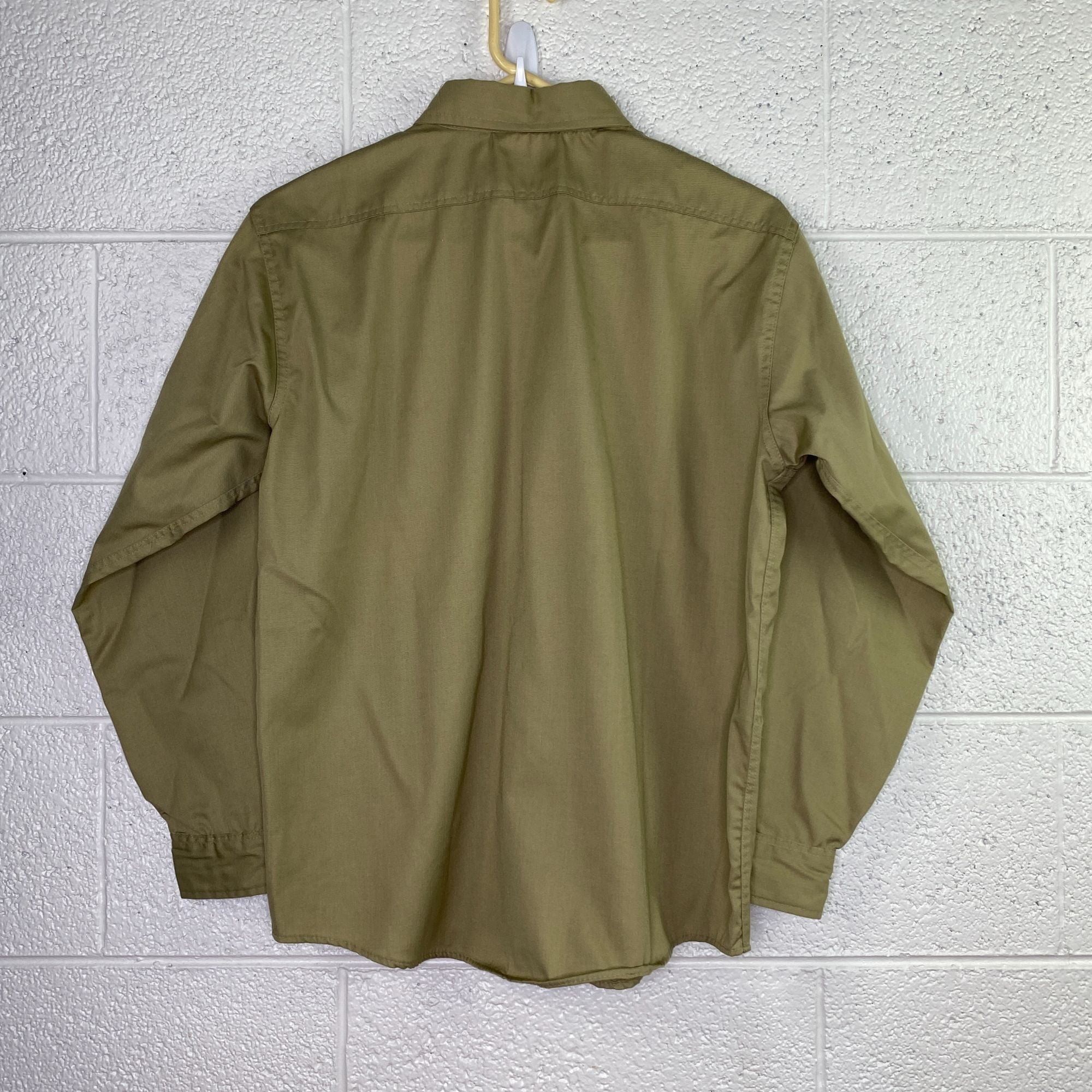 OshKosh B'Gosh Best Prest Long Sleeve Khaki Size 15.5 Short