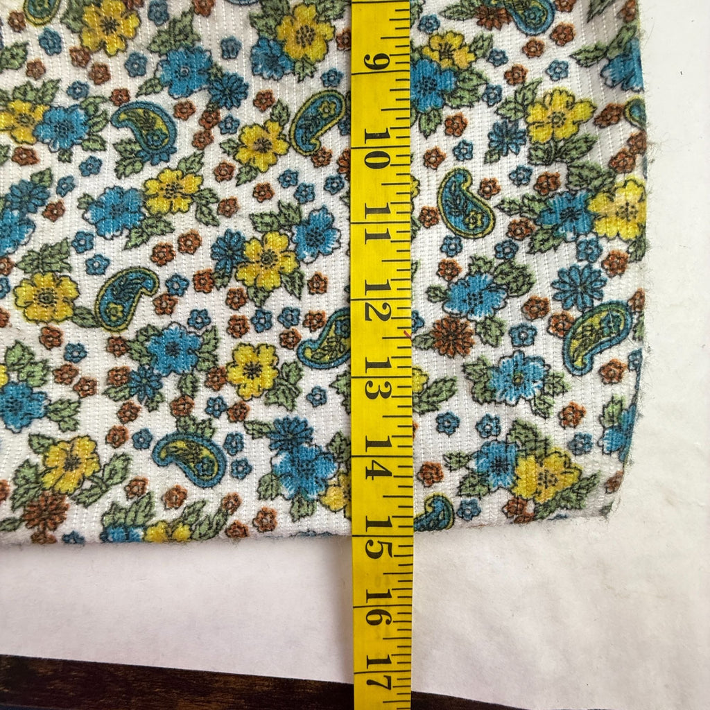 Vintage Therma Dial Heating Pad Blue & Yellow Floral Paisley Design