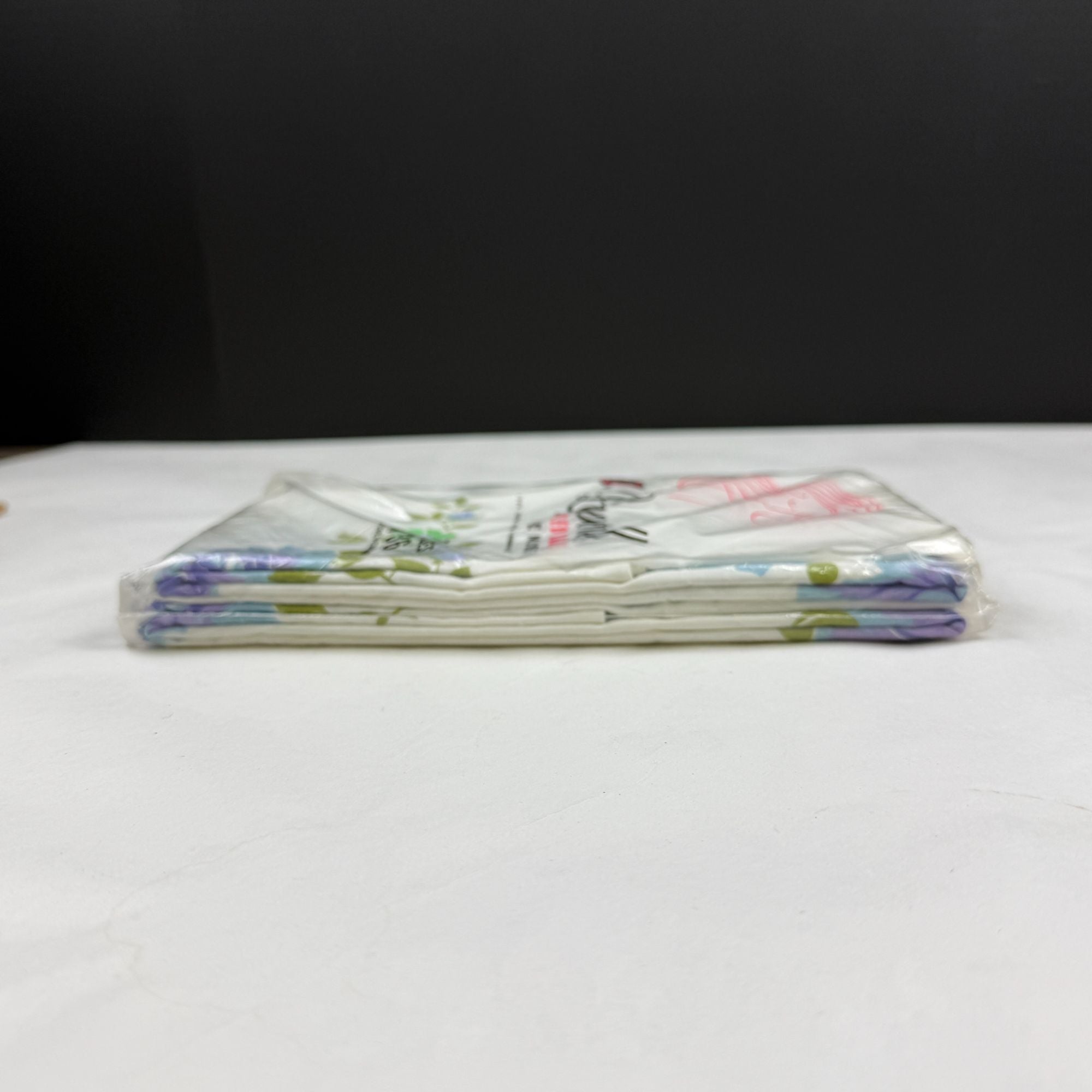Vintage Pepperell Red Label Fine Muslin Pillowcases Blue Green Floral NEW