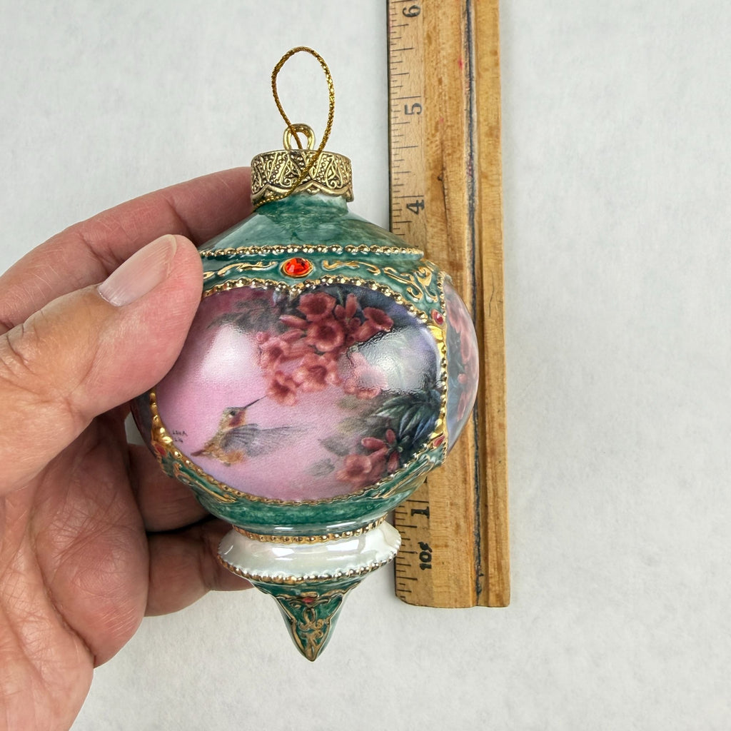 Vintage Lena Liu's Treasury Of Jeweled Hummingbirds Porcelain Ornament Set