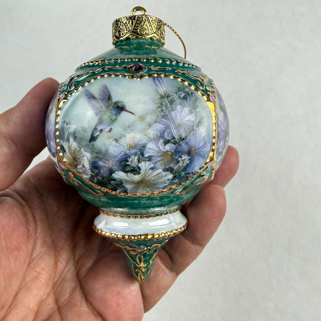 Vintage Lena Liu's Treasury Of Jeweled Hummingbirds Porcelain Ornament Set