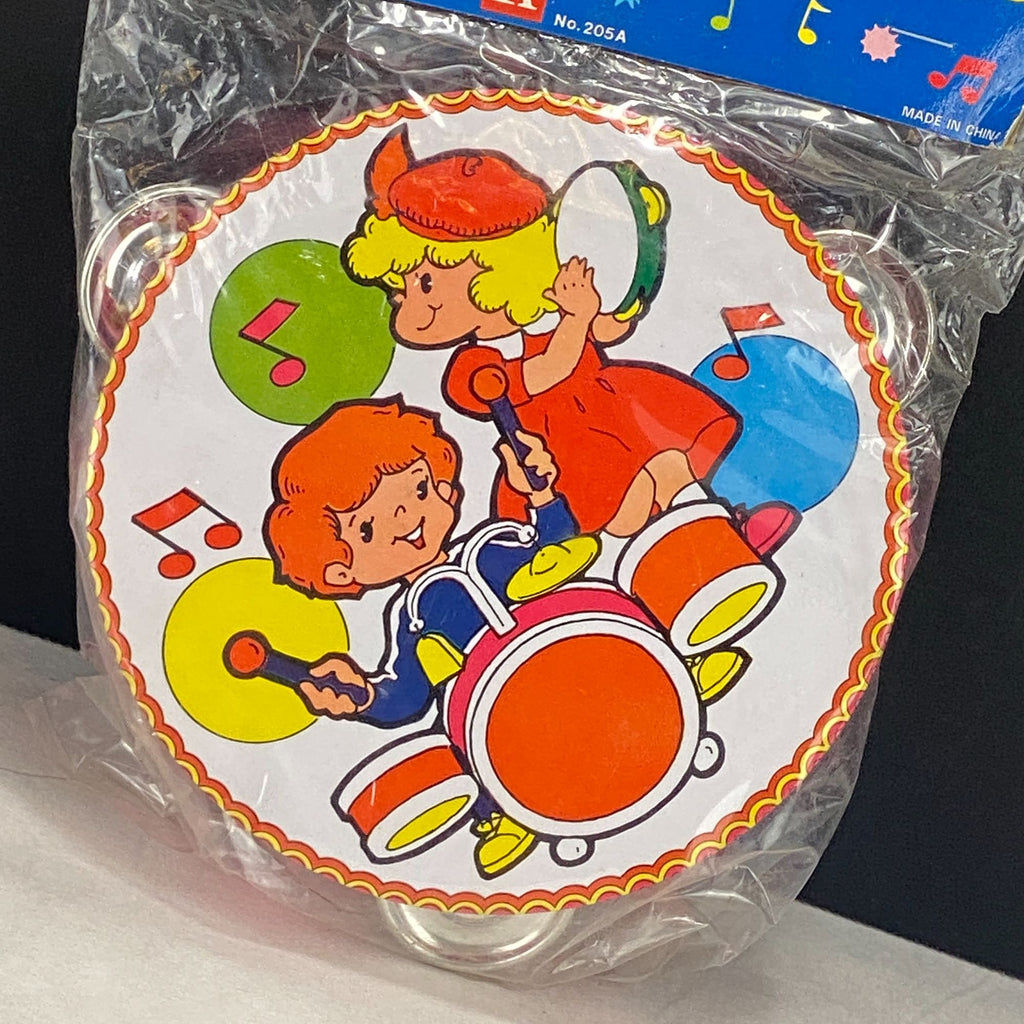 Vintage 90s Kids Play Tambourine New Old Stock New in Package
