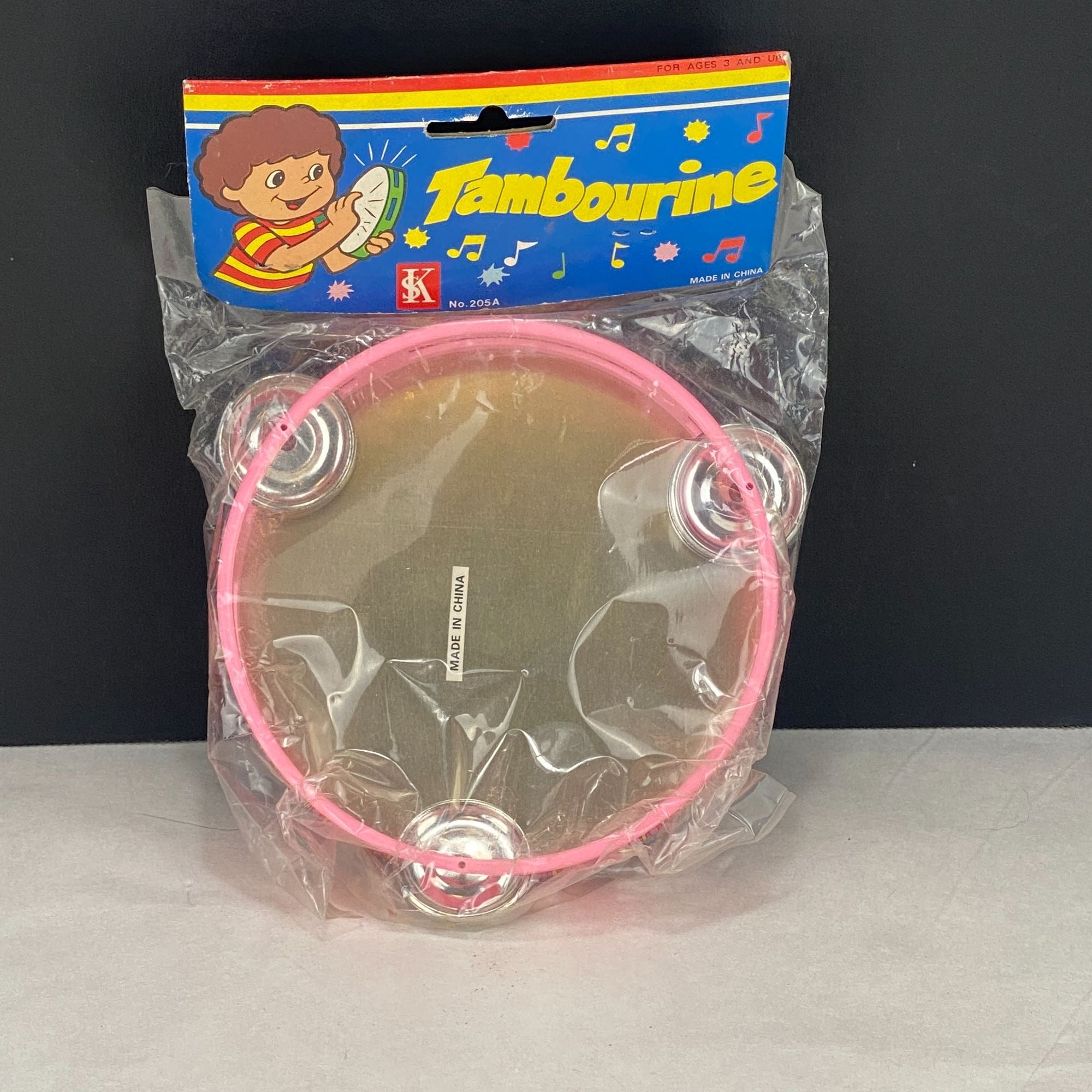 Vintage 90s Kids Play Tambourine New Old Stock New in Package