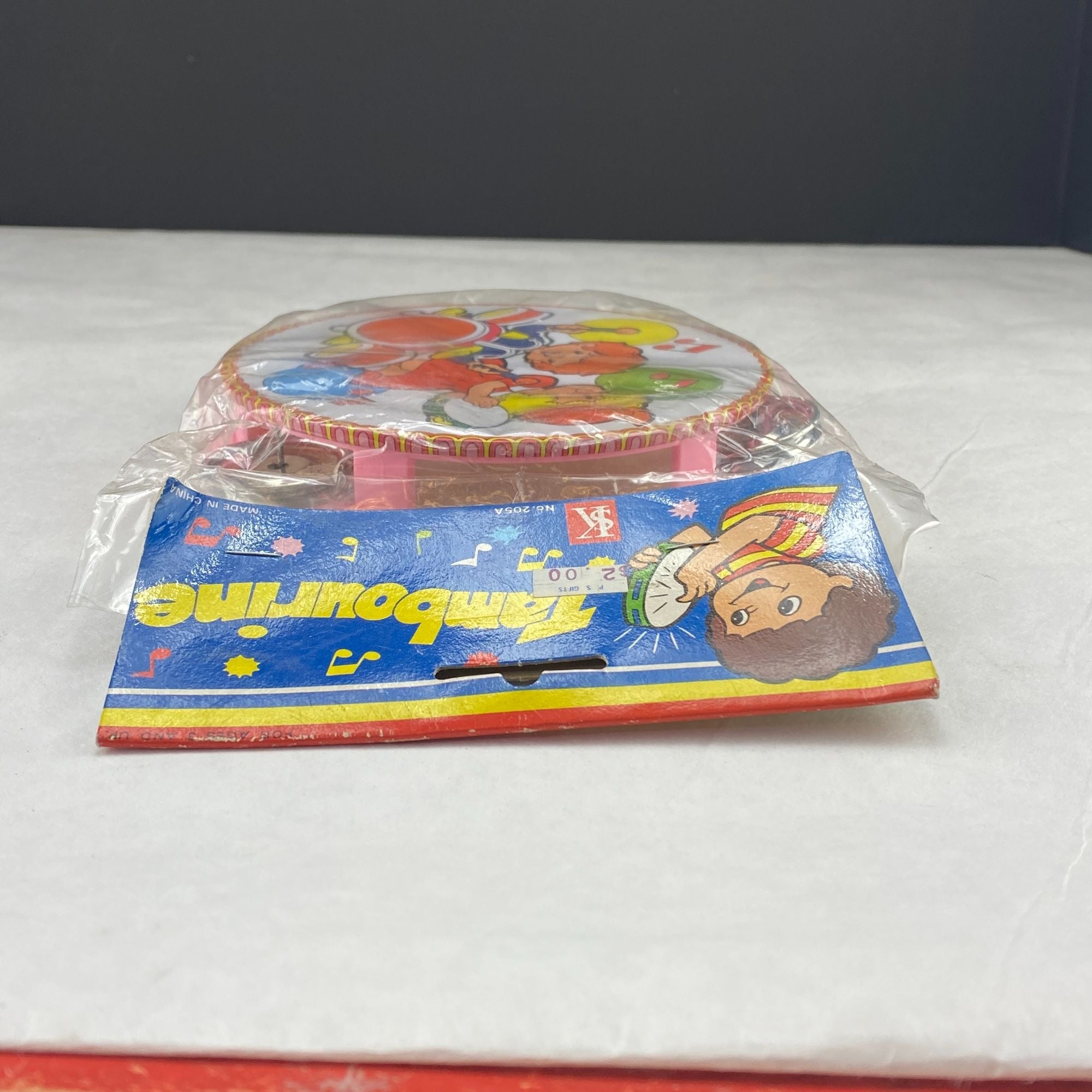 Vintage 90s Kids Play Tambourine New Old Stock New in Package