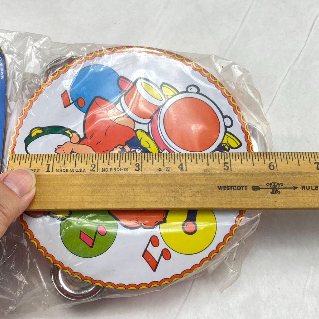 Vintage 90s Kids Play Tambourine New Old Stock New in Package