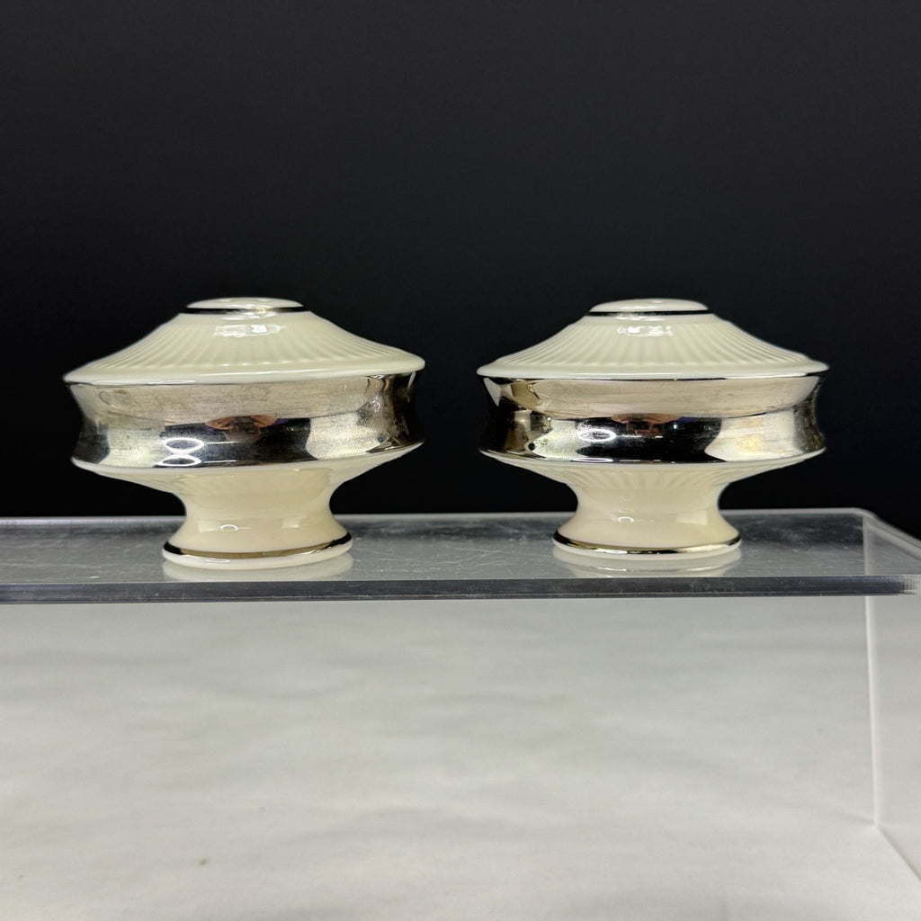 Vintage Lenox Celestial Platinum Salt and Pepper Shaker Set