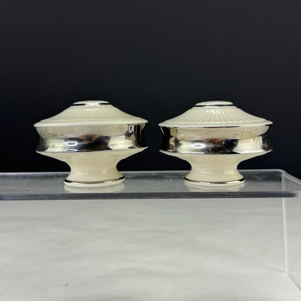 Vintage Lenox Celestial Platinum Salt and Pepper Shaker Set