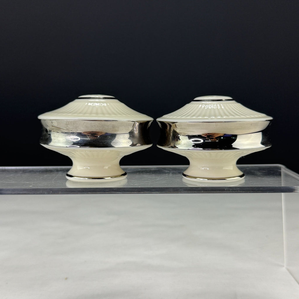 Vintage Lenox Celestial Platinum Salt and Pepper Shaker Set