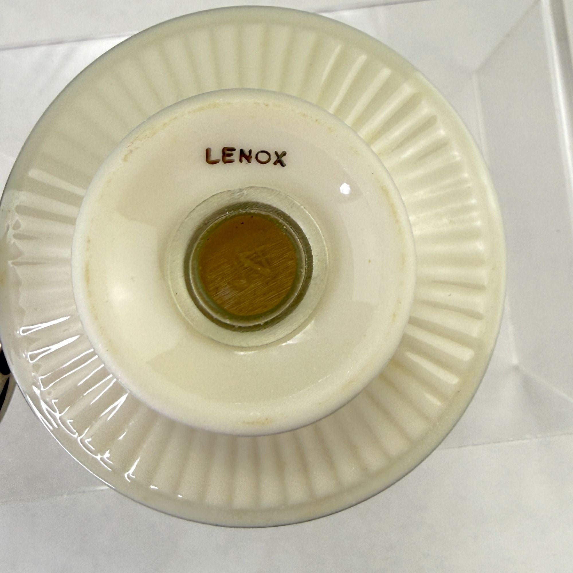 Vintage Lenox Celestial Platinum Salt and Pepper Shaker Set