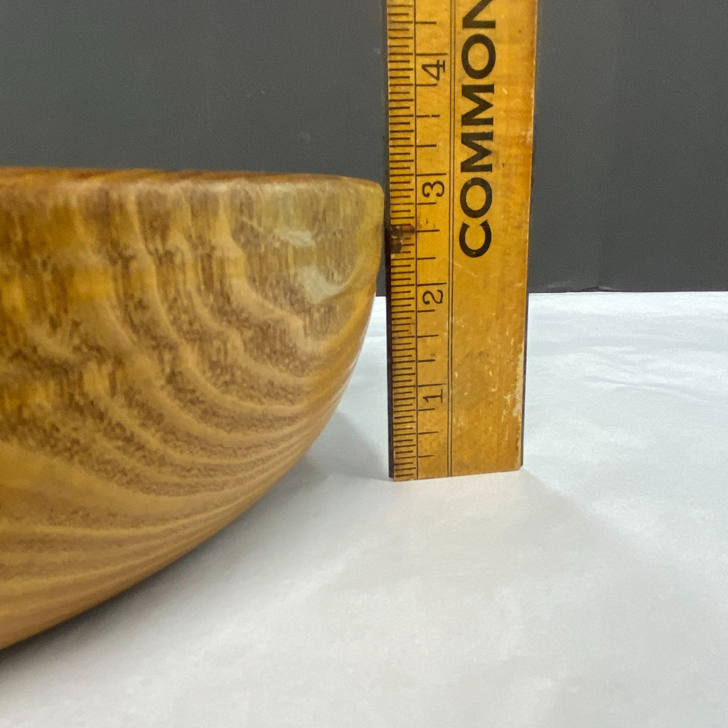 Vintage Turned Wood Art Bowl  10 inch