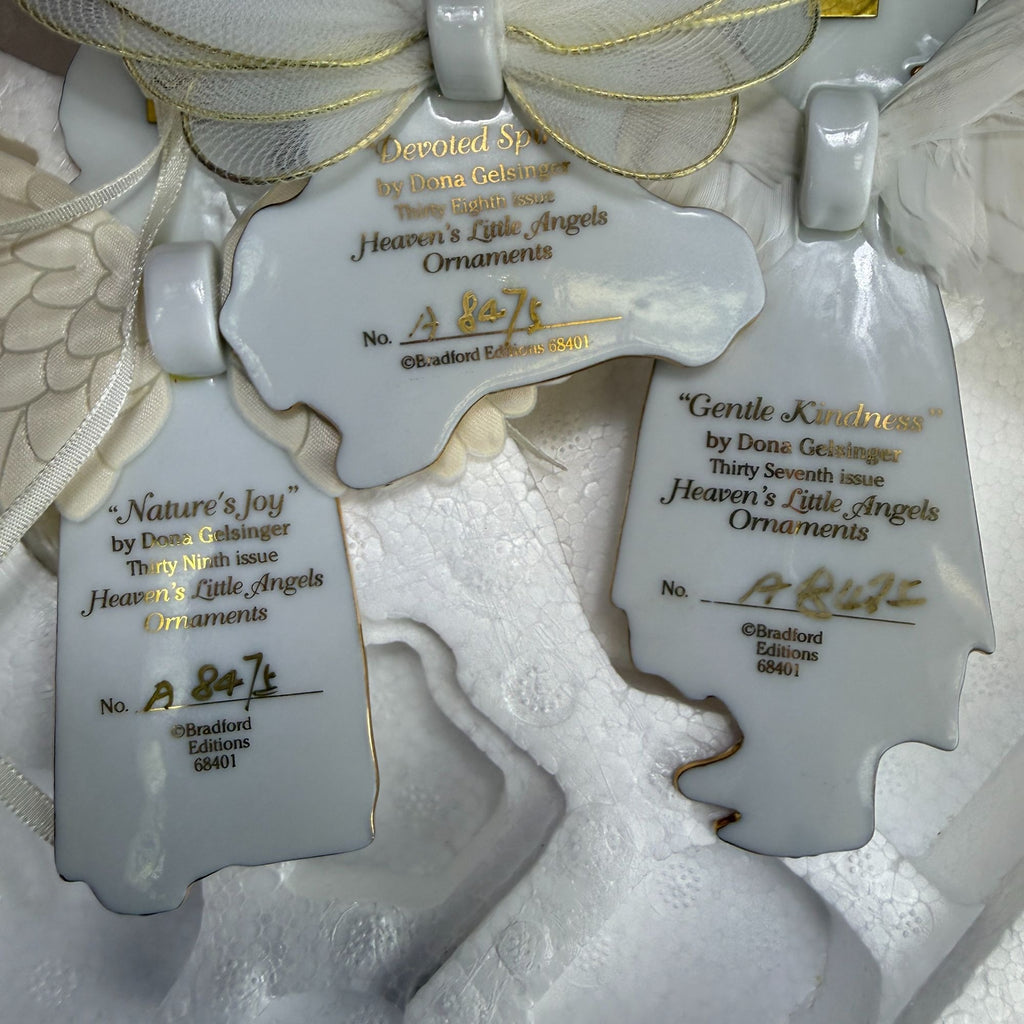 Bradford Dona Gelsinger Heaven's Little Angels Christmas Ornament Set 13th Issue