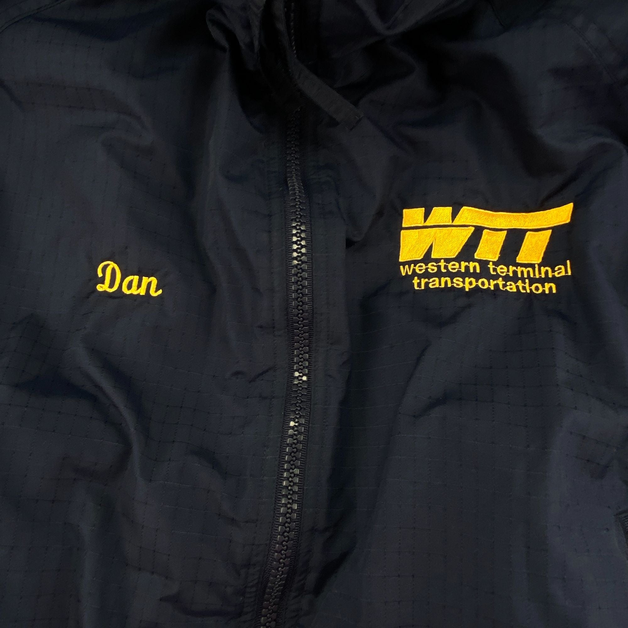 Vintage WTT Western Terminal Transportation Jacket XL Nebraska Advertising