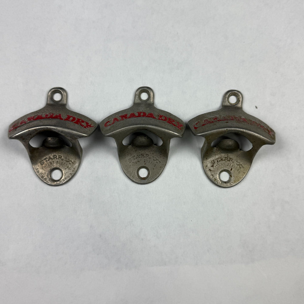 Vintage Starr X Canada Dry Wall Mount Bottle Opener Lot Of 3