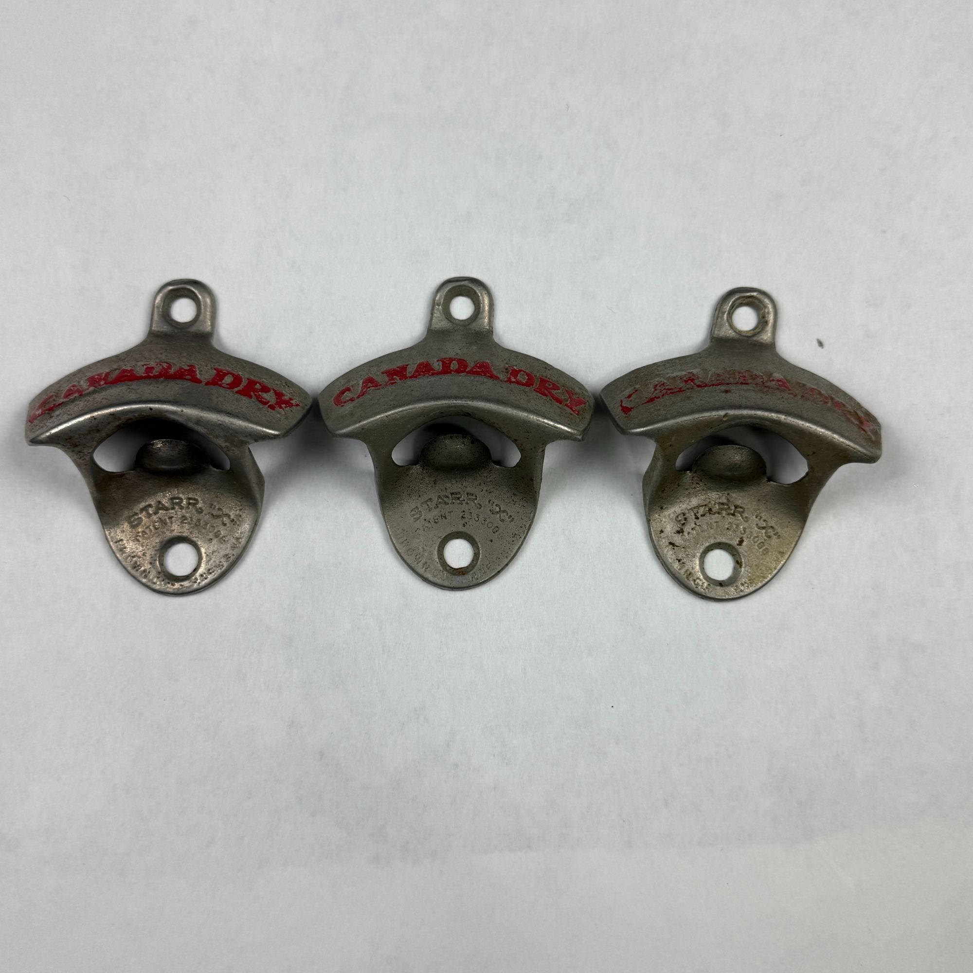 Vintage Starr X Canada Dry Wall Mount Bottle Opener Lot Of 3