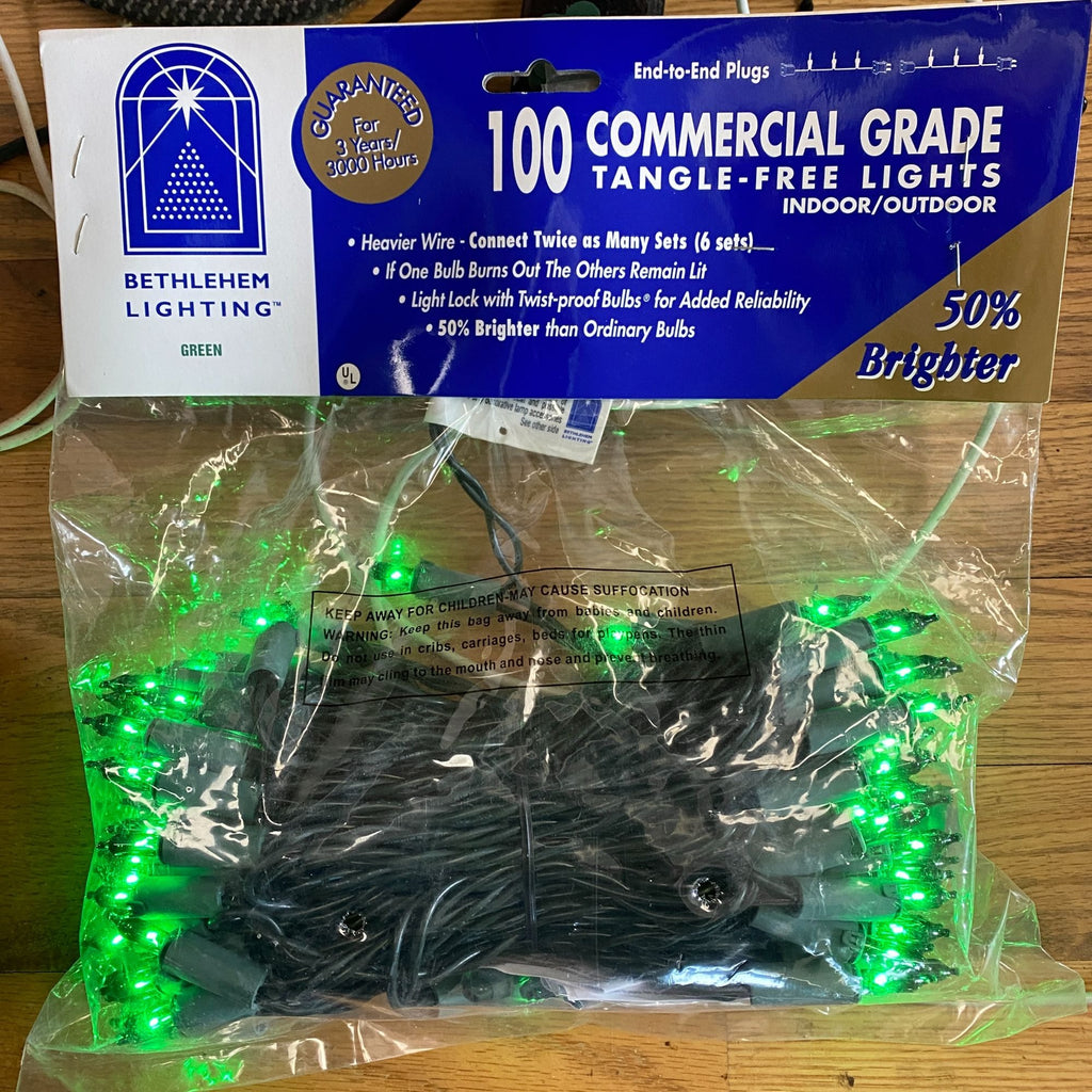 Bethlehem Lighting 100 Commercial End to End Christmas String Lights Lot of 3