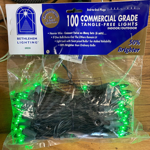 Bethlehem Lighting 100 Commercial End to End Christmas String Lights Lot of 3