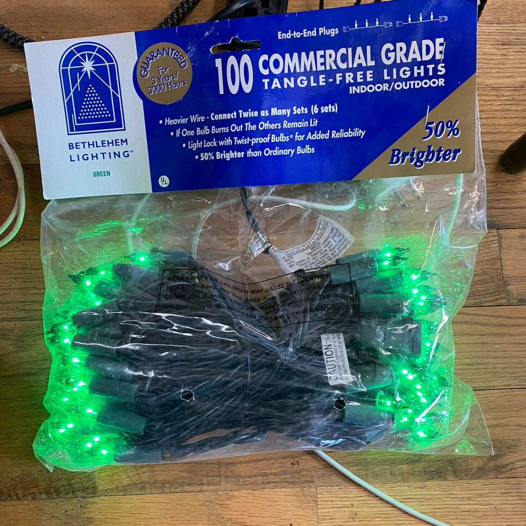 Bethlehem Lighting 100 Commercial End to End Christmas String Lights Lot of 3