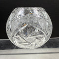 Vintage Crystal Pinwheel and Fan Rose Bowl Vase
