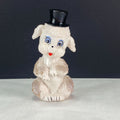 Vintage Spaghetti Poodle With Black Top Hat Figurine