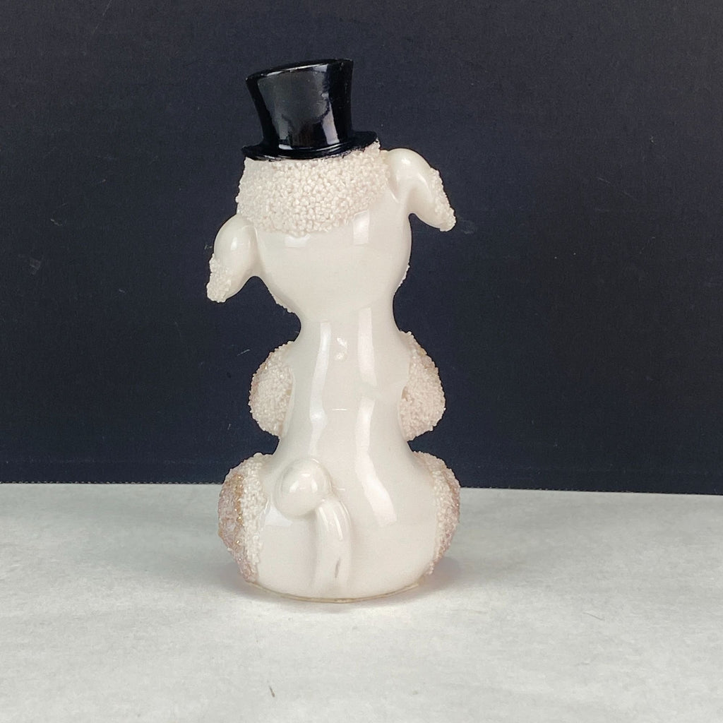 Vintage Spaghetti Poodle With Black Top Hat Figurine