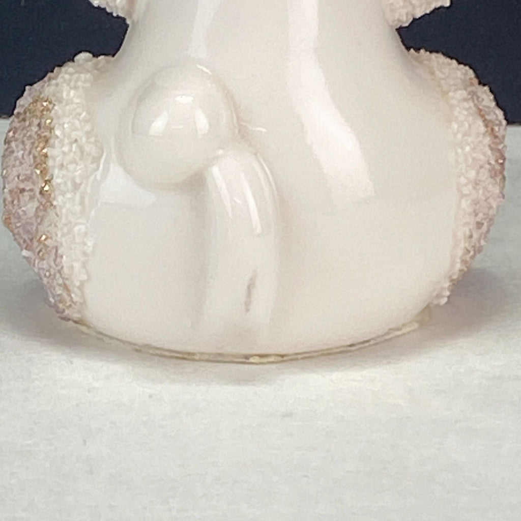 Vintage Spaghetti Poodle With Black Top Hat Figurine