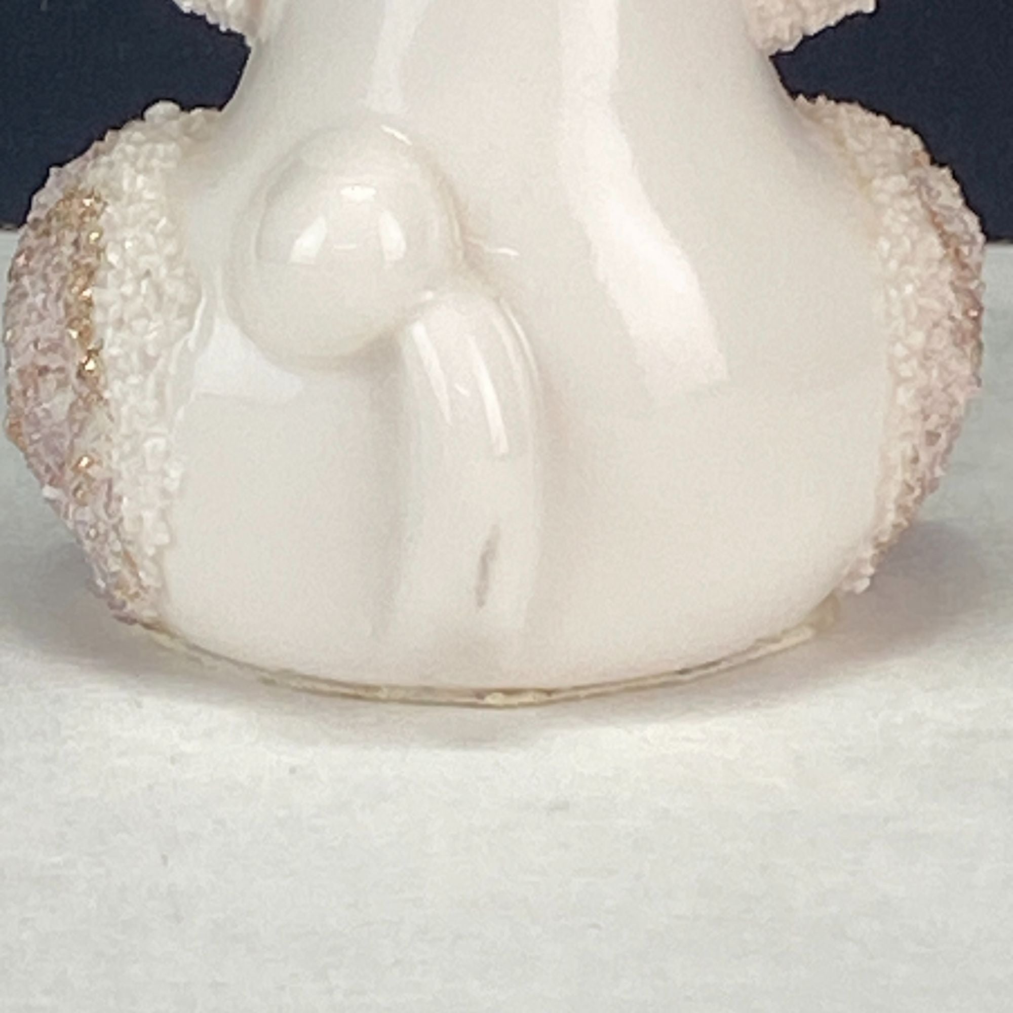 Vintage Spaghetti Poodle With Black Top Hat Figurine
