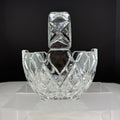 Vintage Lead Crystal Basket Candy Dish