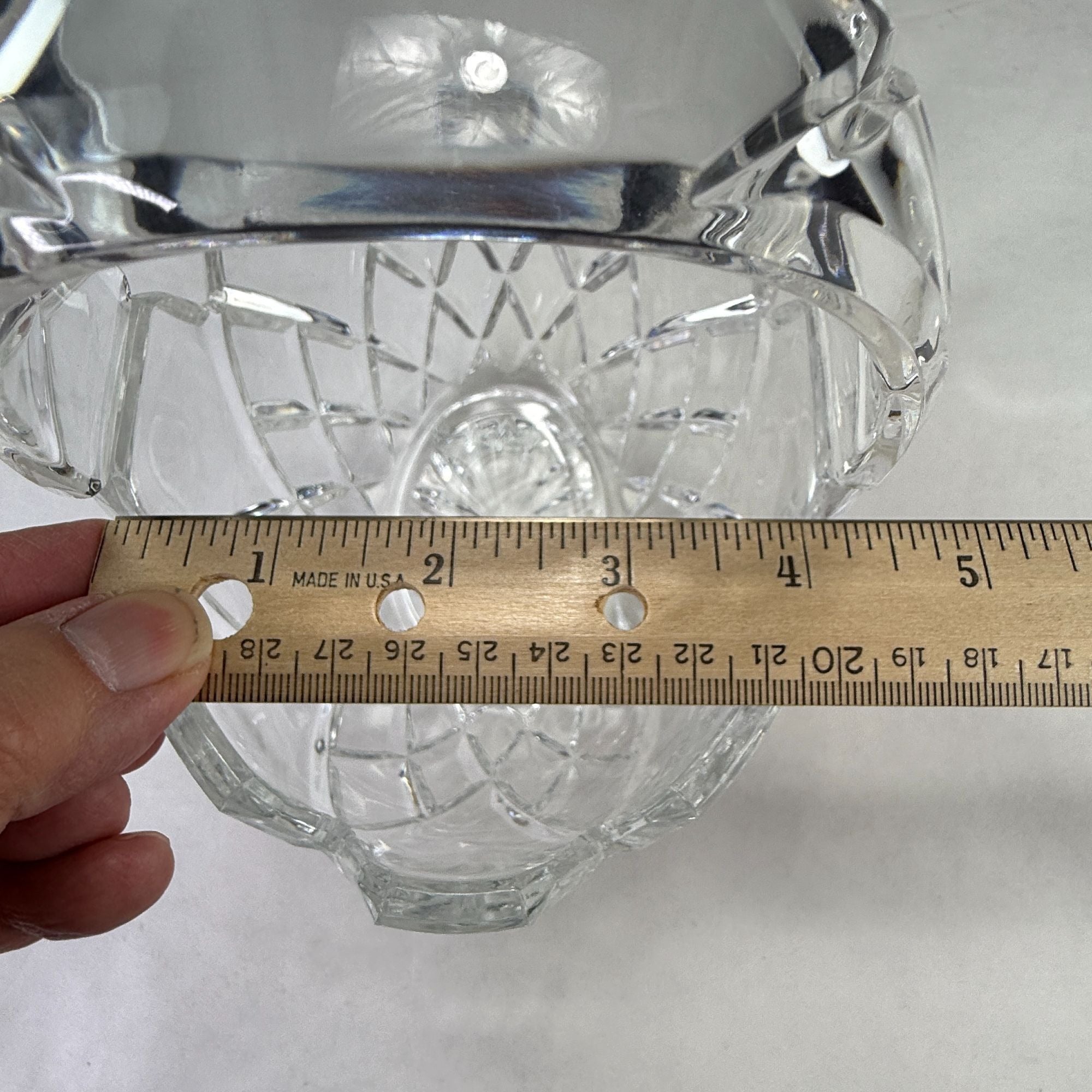 Vintage Lead Crystal Basket Candy Dish