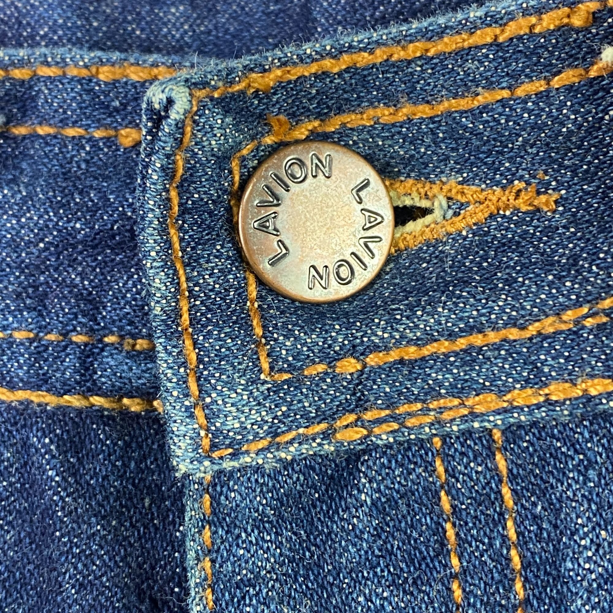 Vintage L'Avion Blue 5 Pocket Denim Jeans 32 XL
