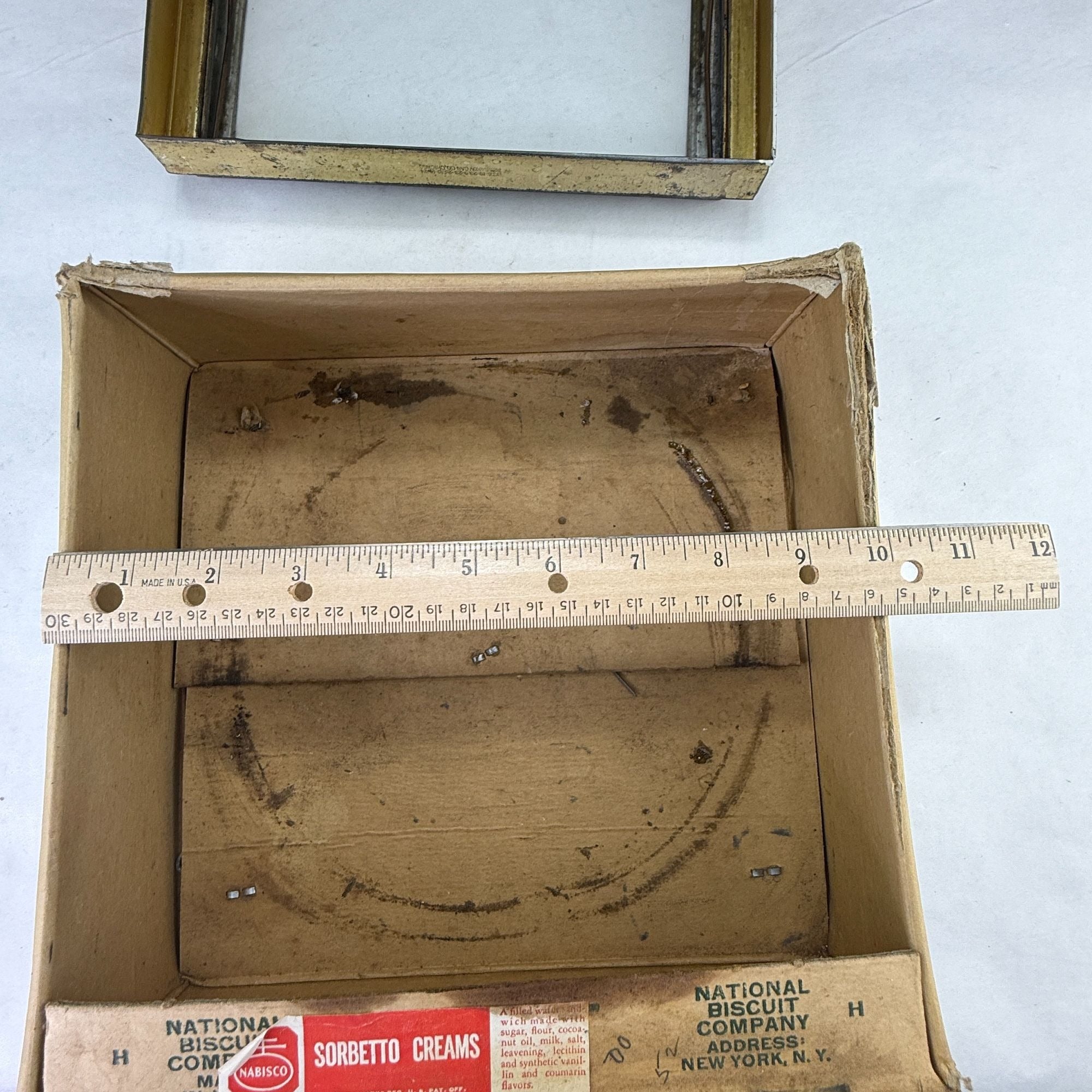 Vintage National Biscuit Company Nabisco Display Box With Glass Lid