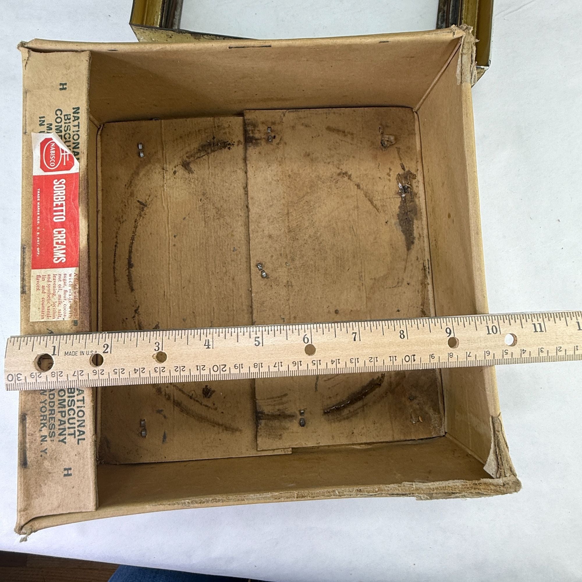 Vintage National Biscuit Company Nabisco Display Box With Glass Lid