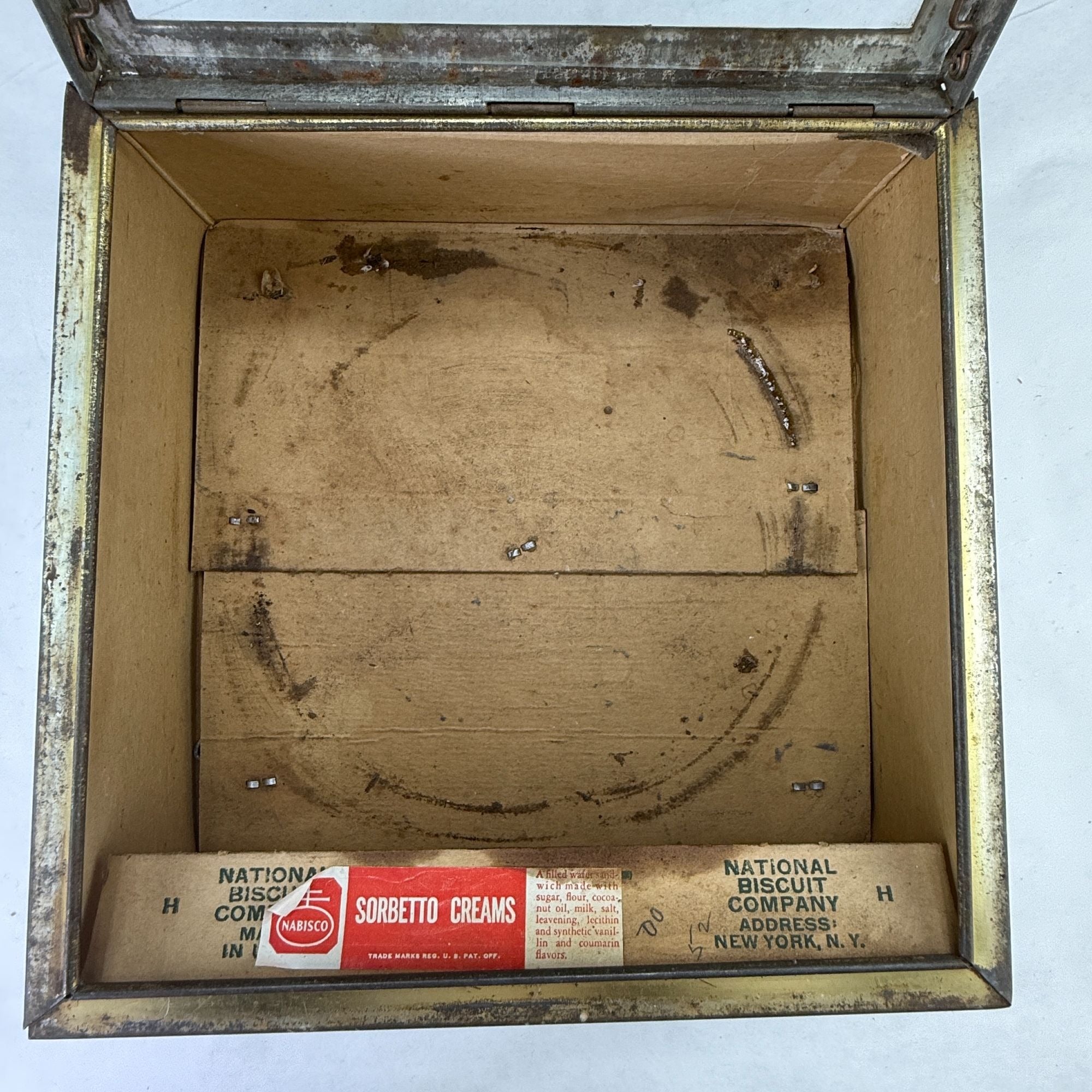 Vintage National Biscuit Company Nabisco Display Box With Glass Lid