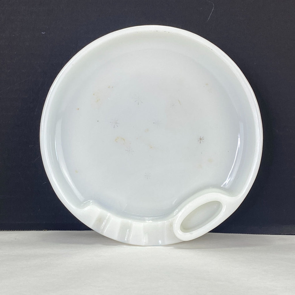 Vintage Milk Glass Ashtray with Lighter Insert Mid Century Modern