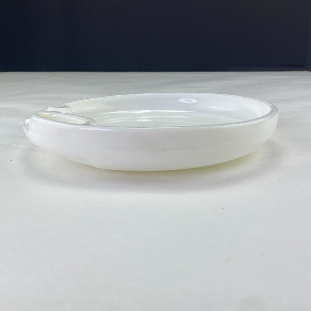 Vintage Milk Glass Ashtray with Lighter Insert Mid Century Modern