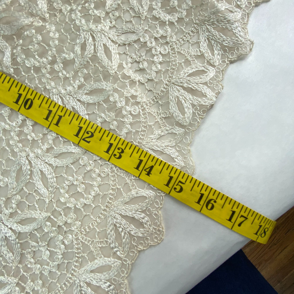 Vintage A Kaye Walt Creation Embroidered Doily and Runner Lace Set of 2