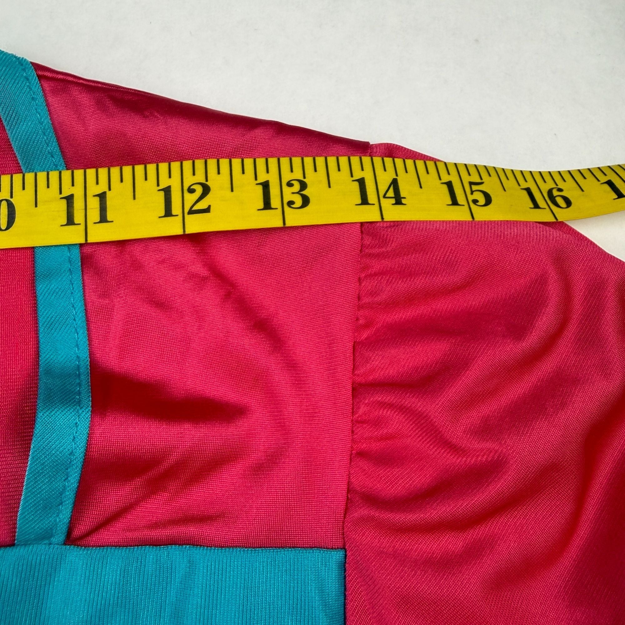 Vintage Henson Kickernick Red & Blue Long Nightgown Square Neck Size S