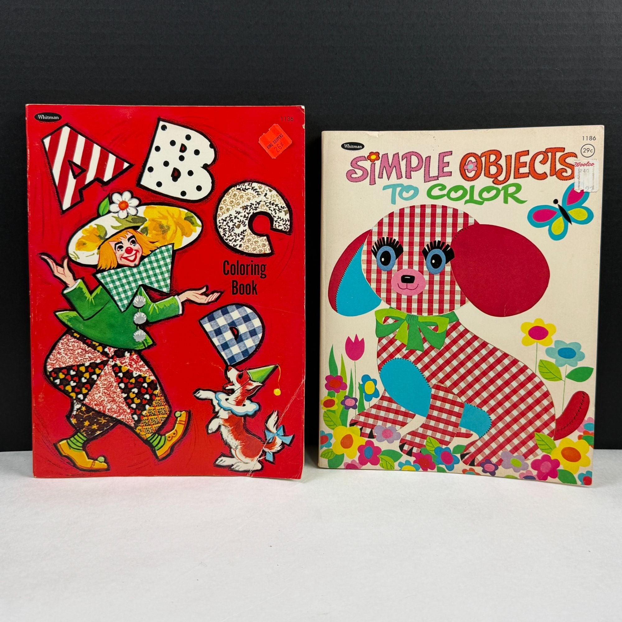 Vintage 1960's Whitman Coloring Activity Books Lot Of 2