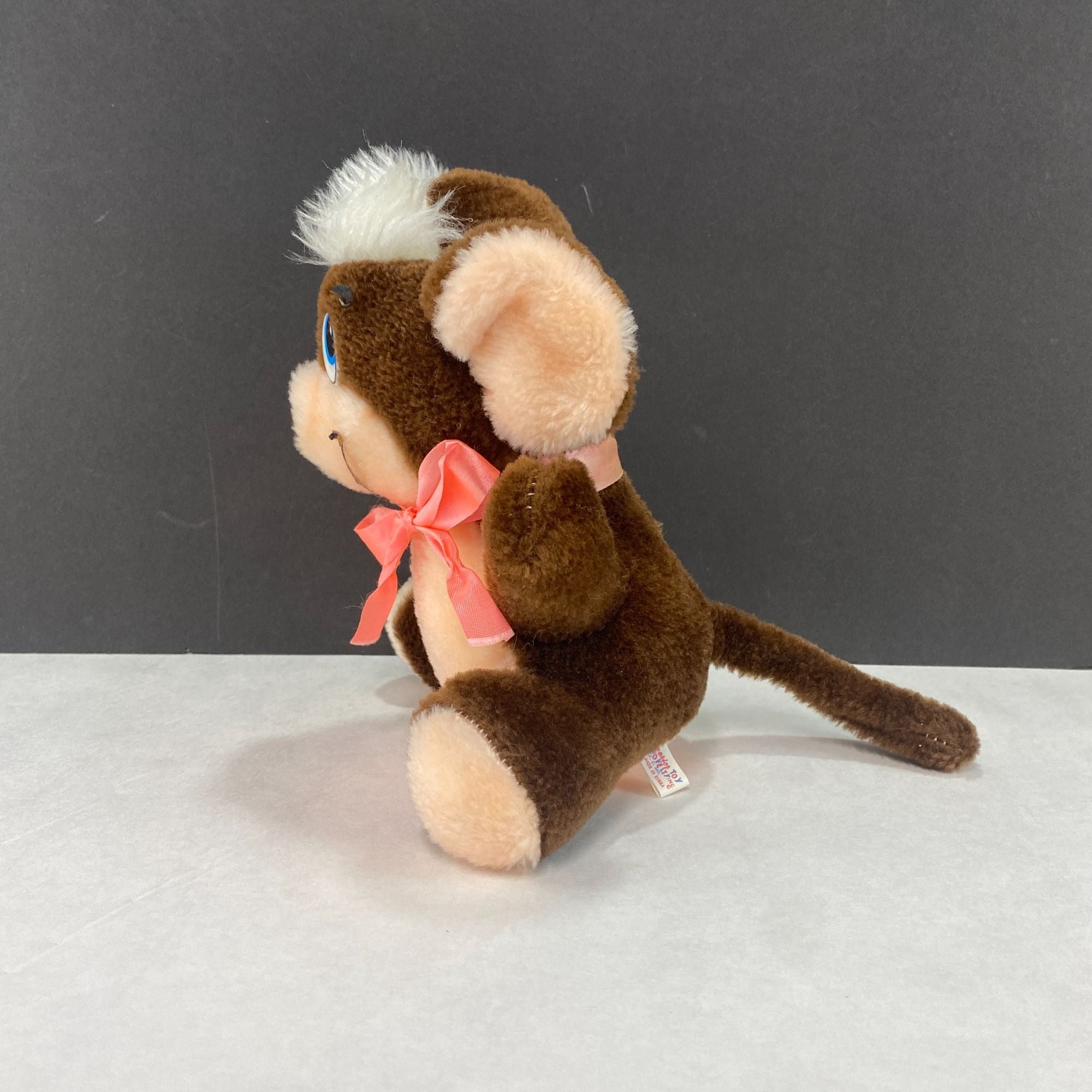 Vintage Superior Toy and Novelty Carnival Prize Plush Brown Mouse